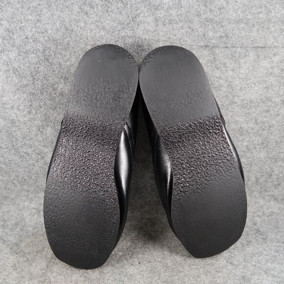 Style Plus Shoes Mens 9 Black Leather Derby Dress Classic Lace Up Comfort Retro - Picture 10 of 12